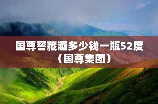国尊窖藏酒多少钱一瓶52度（国尊集团）