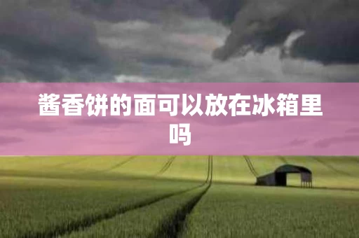 酱香饼的面可以放在冰箱里吗