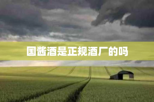国酱酒是正规酒厂的吗