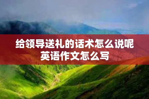 给领导送礼的话术怎么说呢英语作文怎么写