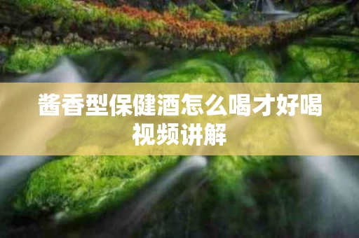 酱香型保健酒怎么喝才好喝视频讲解