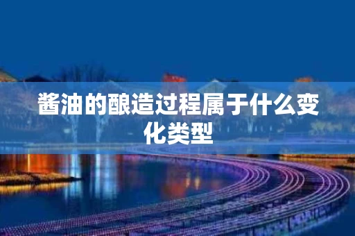 酱油的酿造过程属于什么变化类型