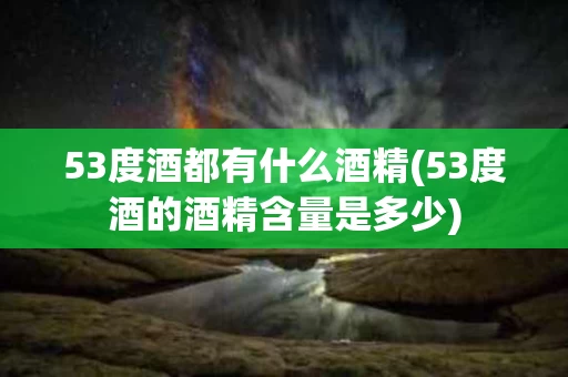 53度酒都有什么酒精(53度酒的酒精含量是多少)