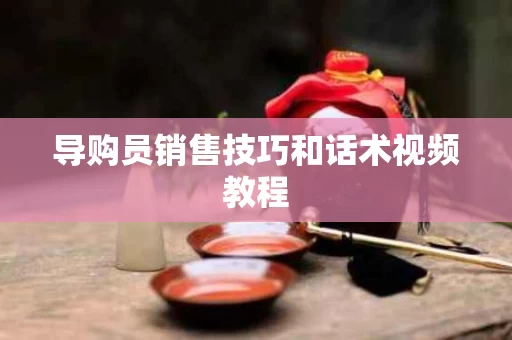 导购员销售技巧和话术视频教程