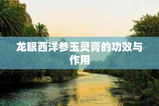 龙眼西洋参玉灵膏的功效与作用