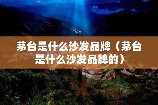 茅台是什么沙发品牌（茅台是什么沙发品牌的）
