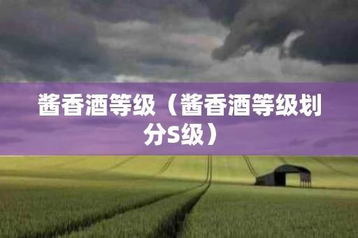 酱香酒等级（酱香酒等级划分S级）