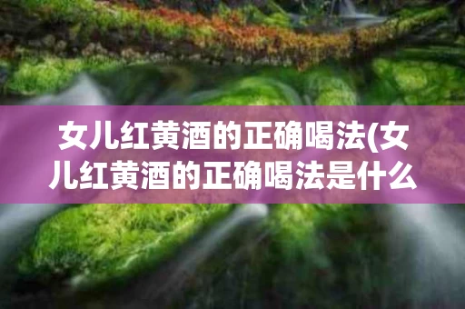女儿红黄酒的正确喝法(女儿红黄酒的正确喝法是什么)