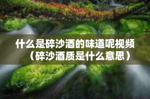 什么是碎沙酒的味道呢视频（碎沙酒质是什么意思）