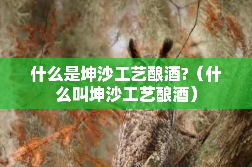什么是坤沙工艺酿酒?（什么叫坤沙工艺酿酒）