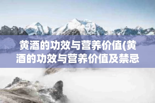 黄酒的功效与营养价值(黄酒的功效与营养价值及禁忌)