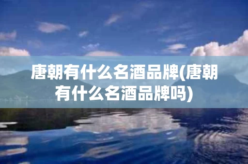 唐朝有什么名酒品牌(唐朝有什么名酒品牌吗)