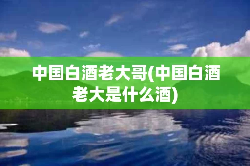 中国白酒老大哥(中国白酒老大是什么酒)
