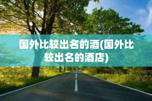 国外比较出名的酒(国外比较出名的酒店)