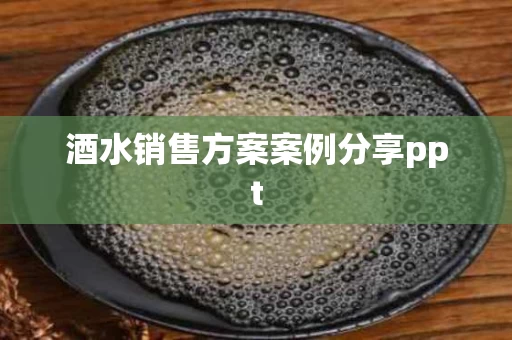 酒水销售方案案例分享ppt