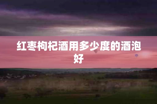 红枣枸杞酒用多少度的酒泡好