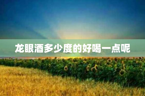 龙眼酒多少度的好喝一点呢