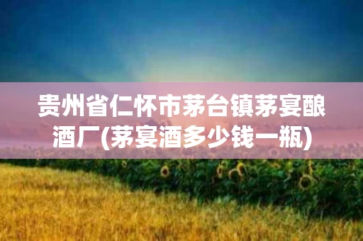 贵州省仁怀市茅台镇茅宴酿酒厂(茅宴酒多少钱一瓶)