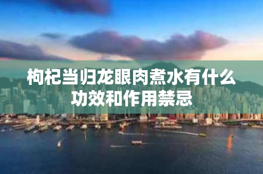 枸杞当归龙眼肉煮水有什么功效和作用禁忌