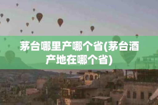 茅台哪里产哪个省(茅台酒产地在哪个省)