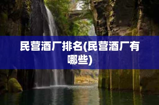 民营酒厂排名(民营酒厂有哪些)