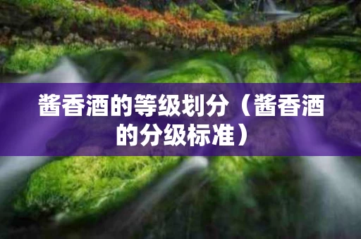 酱香酒的等级划分（酱香酒的分级标准）