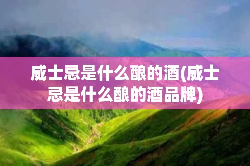 威士忌是什么酿的酒(威士忌是什么酿的酒品牌)