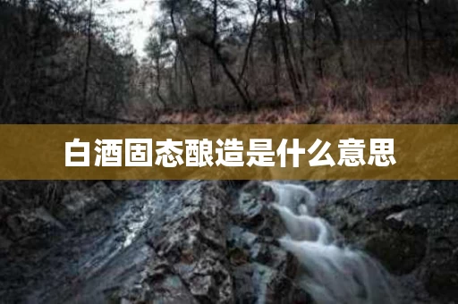白酒固态酿造是什么意思