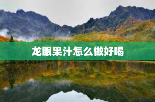 龙眼果汁怎么做好喝