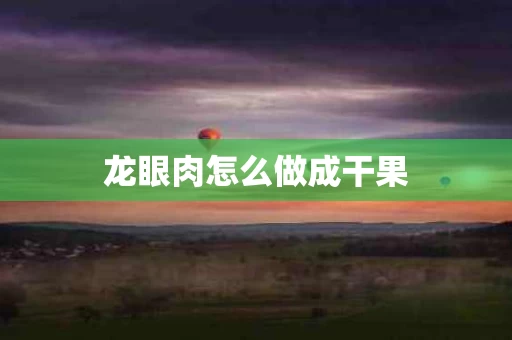龙眼肉怎么做成干果