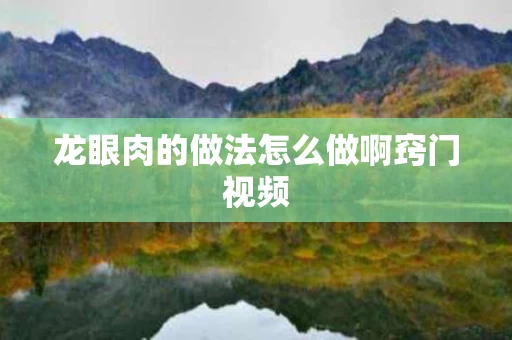龙眼肉的做法怎么做啊窍门视频