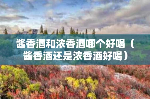 酱香酒和浓香酒哪个好喝（酱香酒还是浓香酒好喝）
