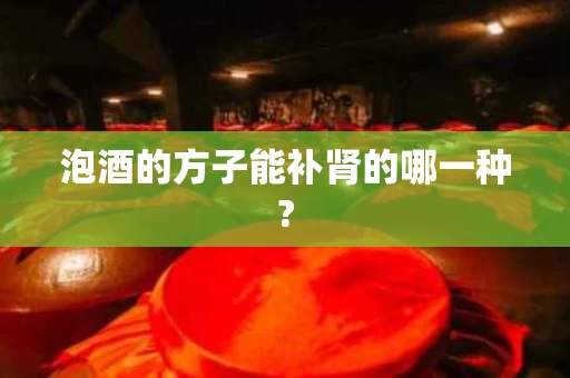 泡酒的方子能补肾的哪一种?