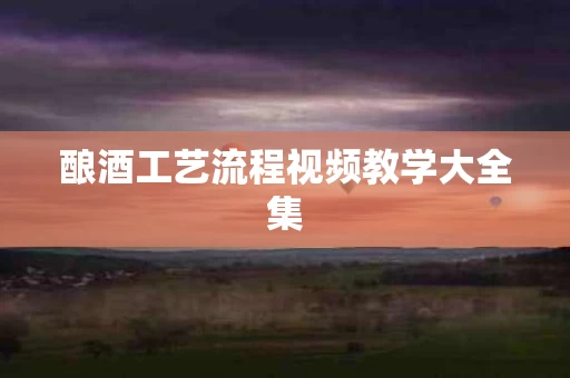 酿酒工艺流程视频教学大全集