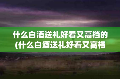 什么白酒送礼好看又高档的(什么白酒送礼好看又高档的图片)