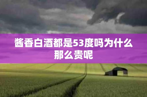 酱香白酒都是53度吗为什么那么贵呢