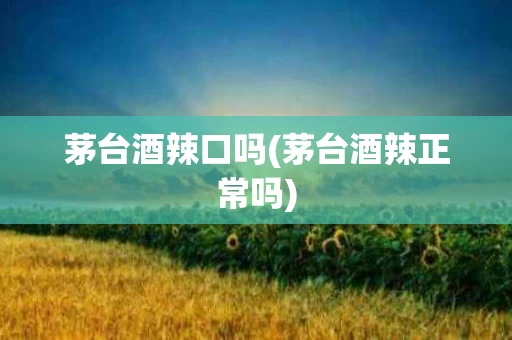 茅台酒辣口吗(茅台酒辣正常吗)