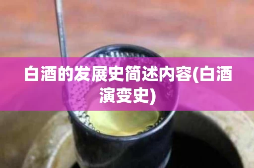 白酒的发展史简述内容(白酒演变史)