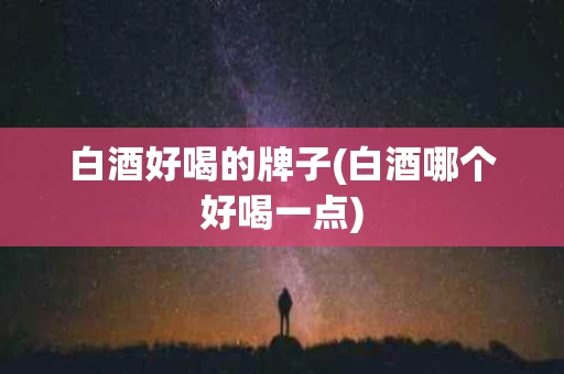 白酒好喝的牌子(白酒哪个好喝一点)