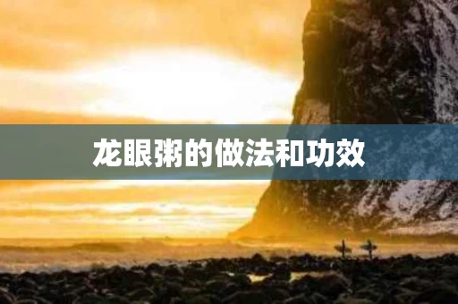 龙眼粥的做法和功效