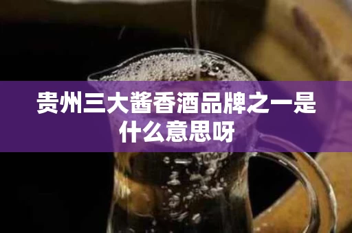 贵州三大酱香酒品牌之一是什么意思呀