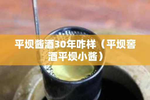 平坝酱酒30年咋样（平坝窖酒平坝小酱）