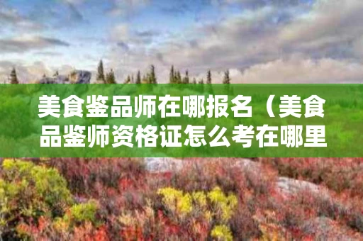 美食鉴品师在哪报名（美食品鉴师资格证怎么考在哪里考取）