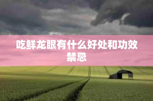 吃鲜龙眼有什么好处和功效禁忌