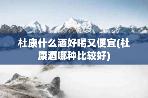 杜康什么酒好喝又便宜(杜康酒哪种比较好)