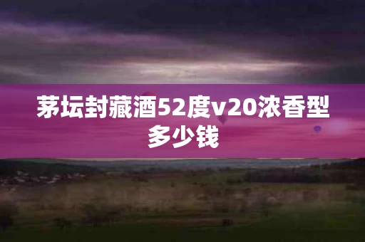 茅坛封藏酒52度v20浓香型多少钱