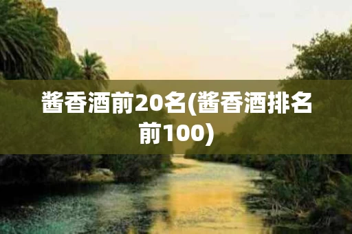 酱香酒前20名(酱香酒排名前100)
