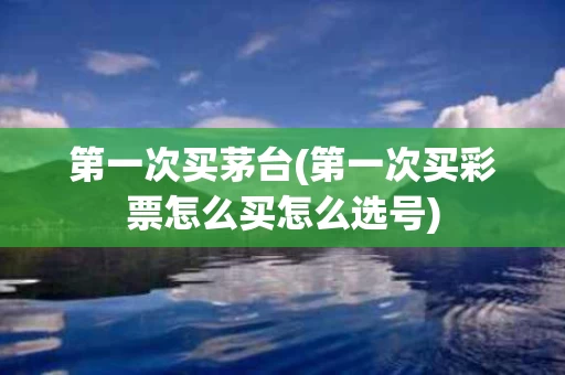 第一次买茅台(第一次买彩票怎么买怎么选号)