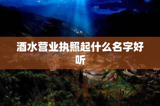 酒水营业执照起什么名字好听