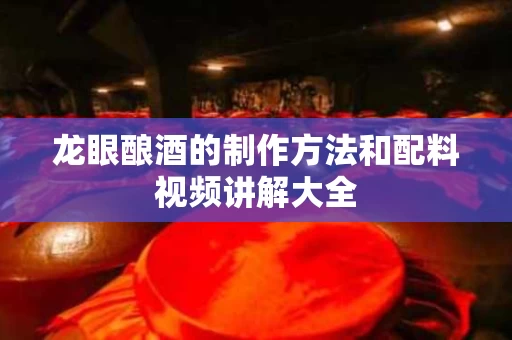 龙眼酿酒的制作方法和配料视频讲解大全
